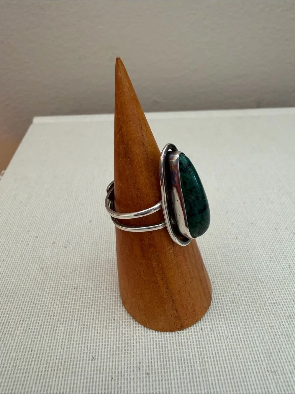 Handmade Sterling Silver Eilat (King Solomon’s) Stone Ring, Adjustable